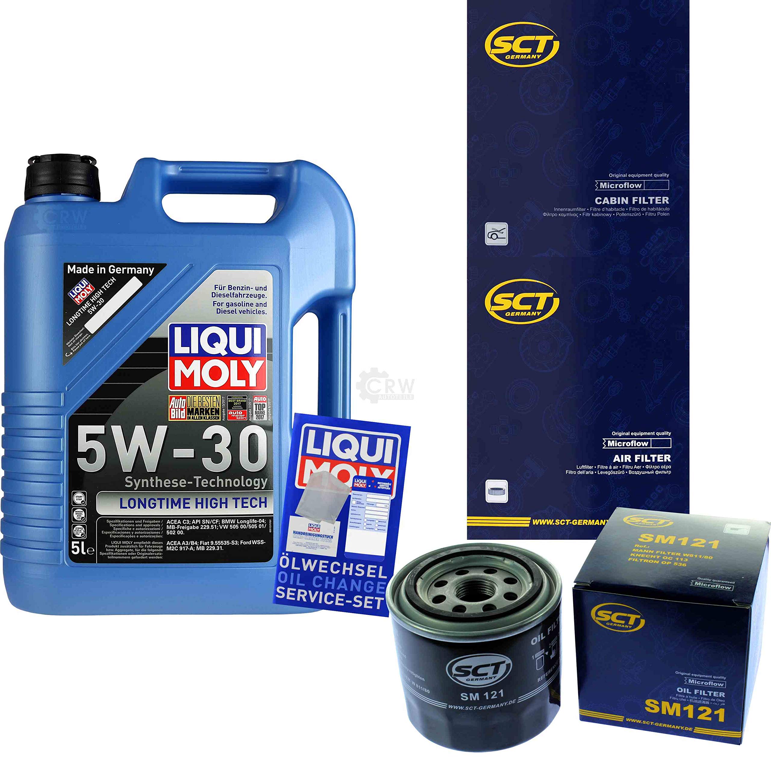 Set di filtri, 5 litri, olio motore Longtime High Tech 5W-30 SCT Germany