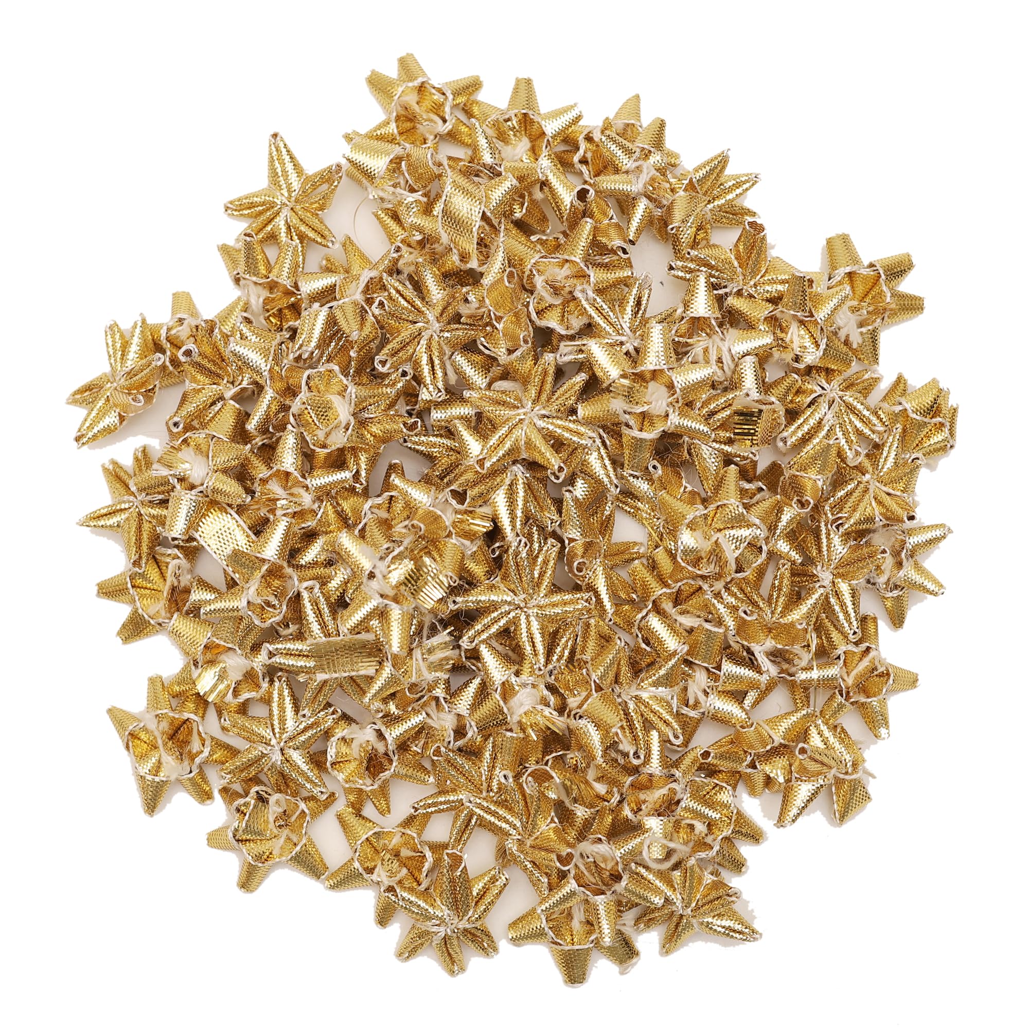 Embroiderymaterial 3CM Gota Patti Flowers Appliques Patches for Embroidery Decoration and Craft Making(Gold Color,100 Pieces)-image-23