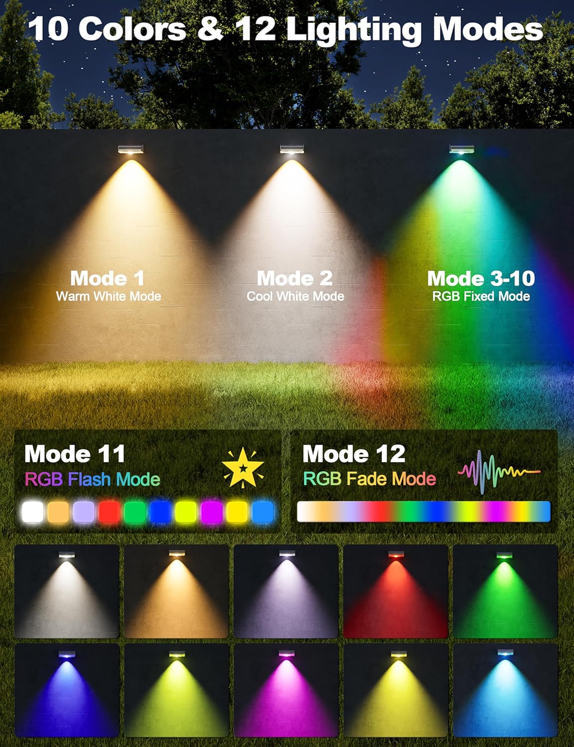 Transform Your Outdoors: Review of APONUO Solar Fence Lights with 12 Stunning Color Modes
