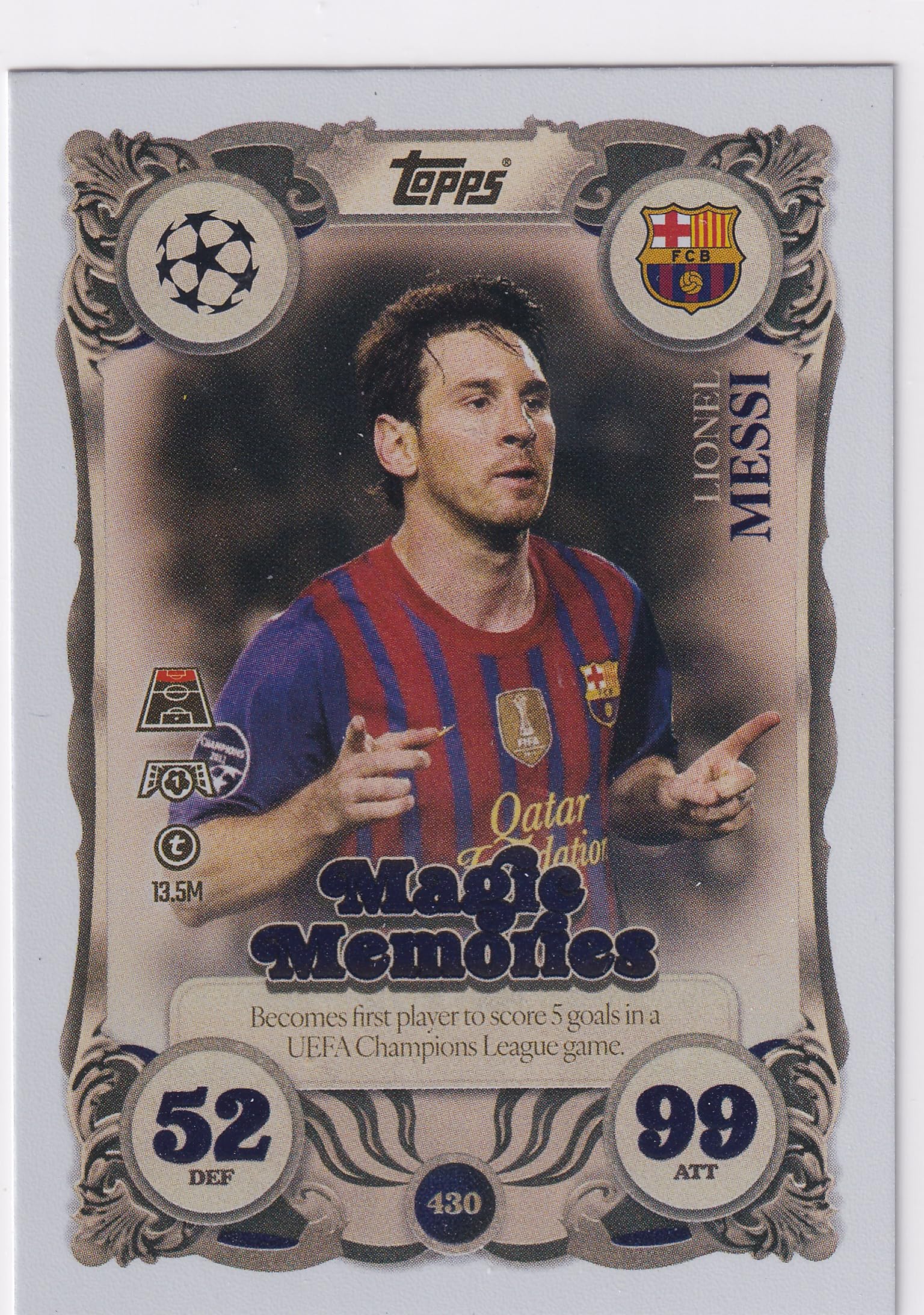 Match Attax 2025 2026 Magic Memories Trading Card(s) You Select (Lionel Messi 430)