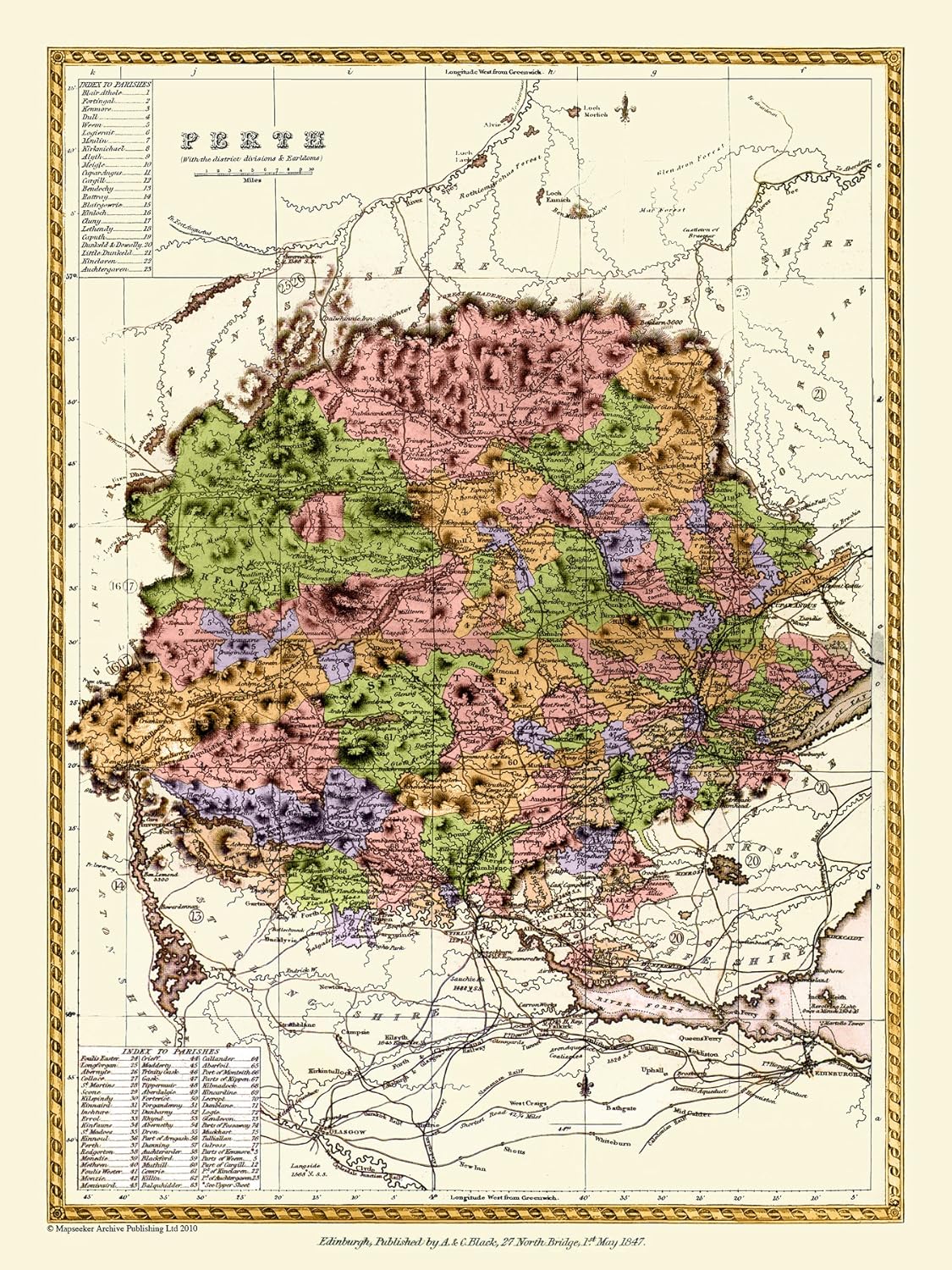 History Portal Limited Edition 1000 Piece Jigsaw Puzzle Map of Perth