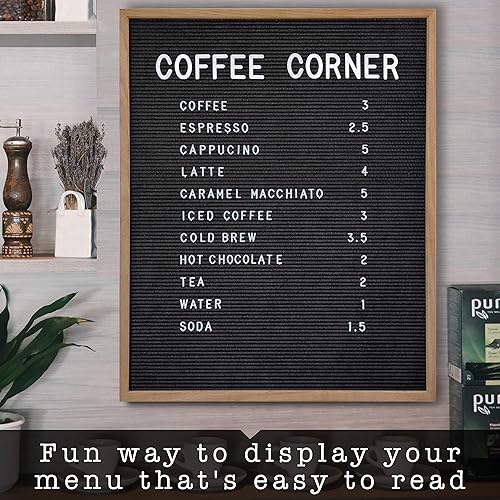 Miniatura 4 de Tablero de letras grande de 24 x 30 pulgadas, tablero de letras grande de fieltro, carta de menú grande, tablero de cartas, tablero de mensajes