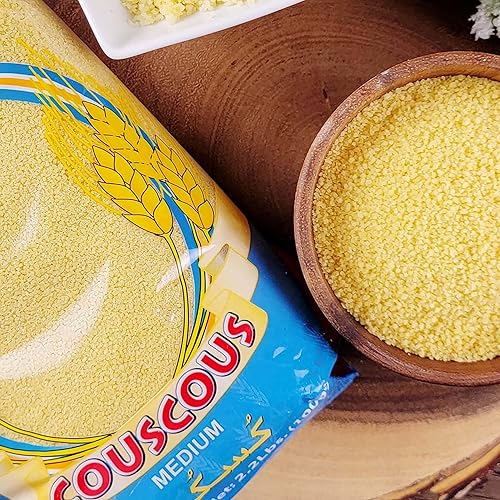 Miniatura 3 de Baraka Cuscús marroquí original de primera calidad, 100 % natural, vegano, grano de trigo integral antiguo sin OMG, fabricado en Marruecos, sin