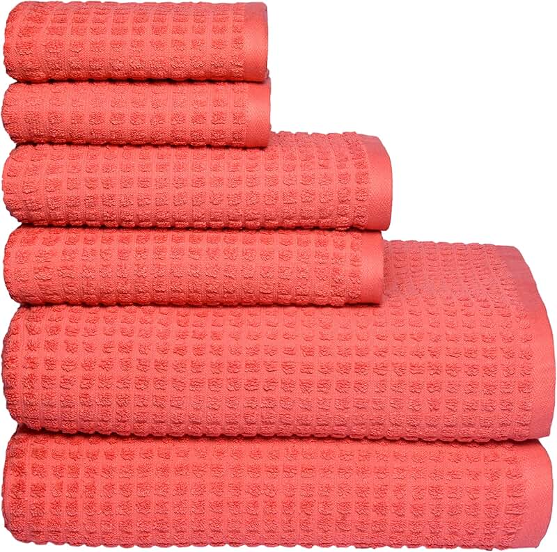 coral bath towels