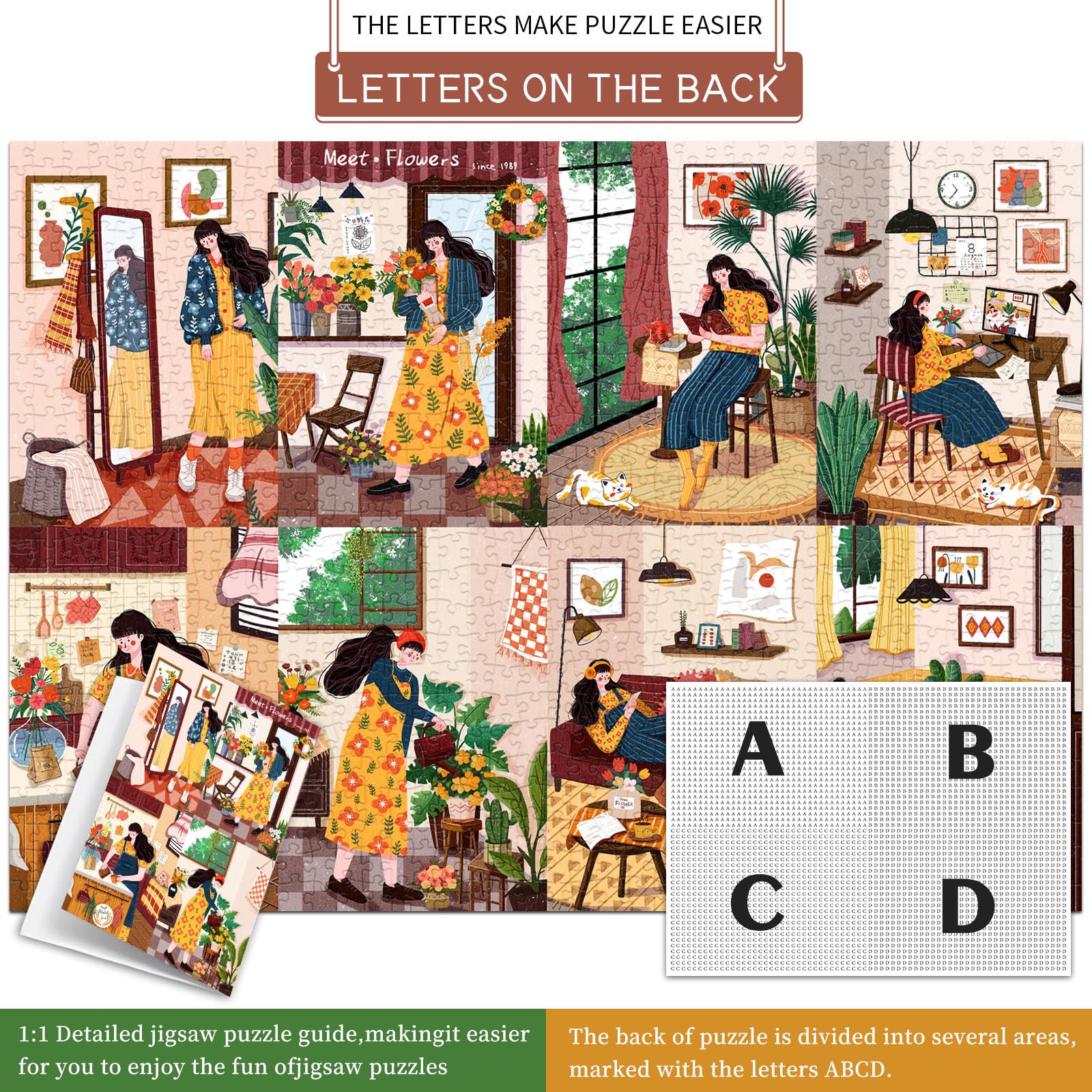 HUADADA Jigsaw Puzzles for Adults 1000 Pieces Family Interactive Games 1000 Piece Jigsaw Puzzles for Adults-Weekend - Image 2