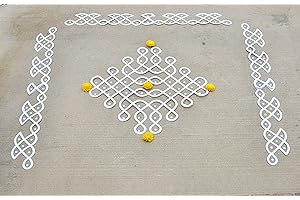 Indian Backdrop: Traditional Muggu Kolam & Borders
