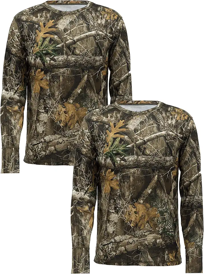 Realtree Men's 2 Pack Long Sleeve Performance Tees