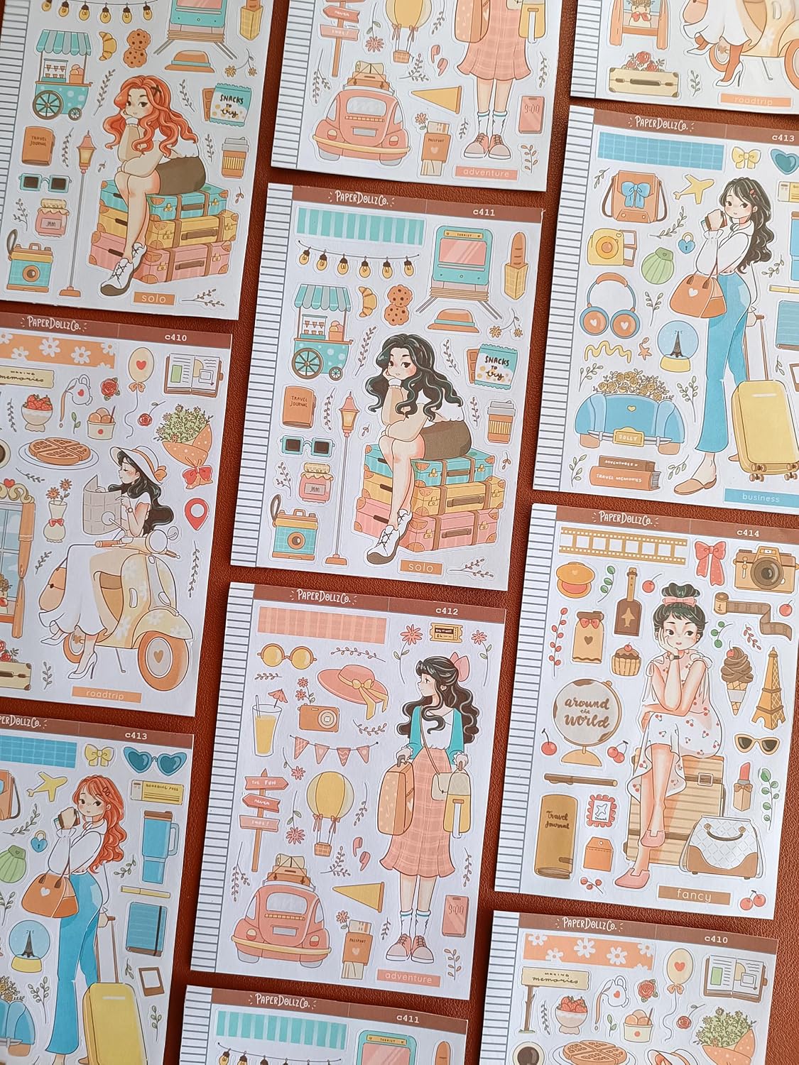 Decorative Journal Stickers, Blossoming and Wanderlust Collection, 5 x 3.5 Inches, Travel and Cozy Theme, Perfect for Journaling and Planning image 3