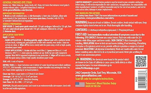 Vista 29 de General Finishes Tinte, DQR Empire Red