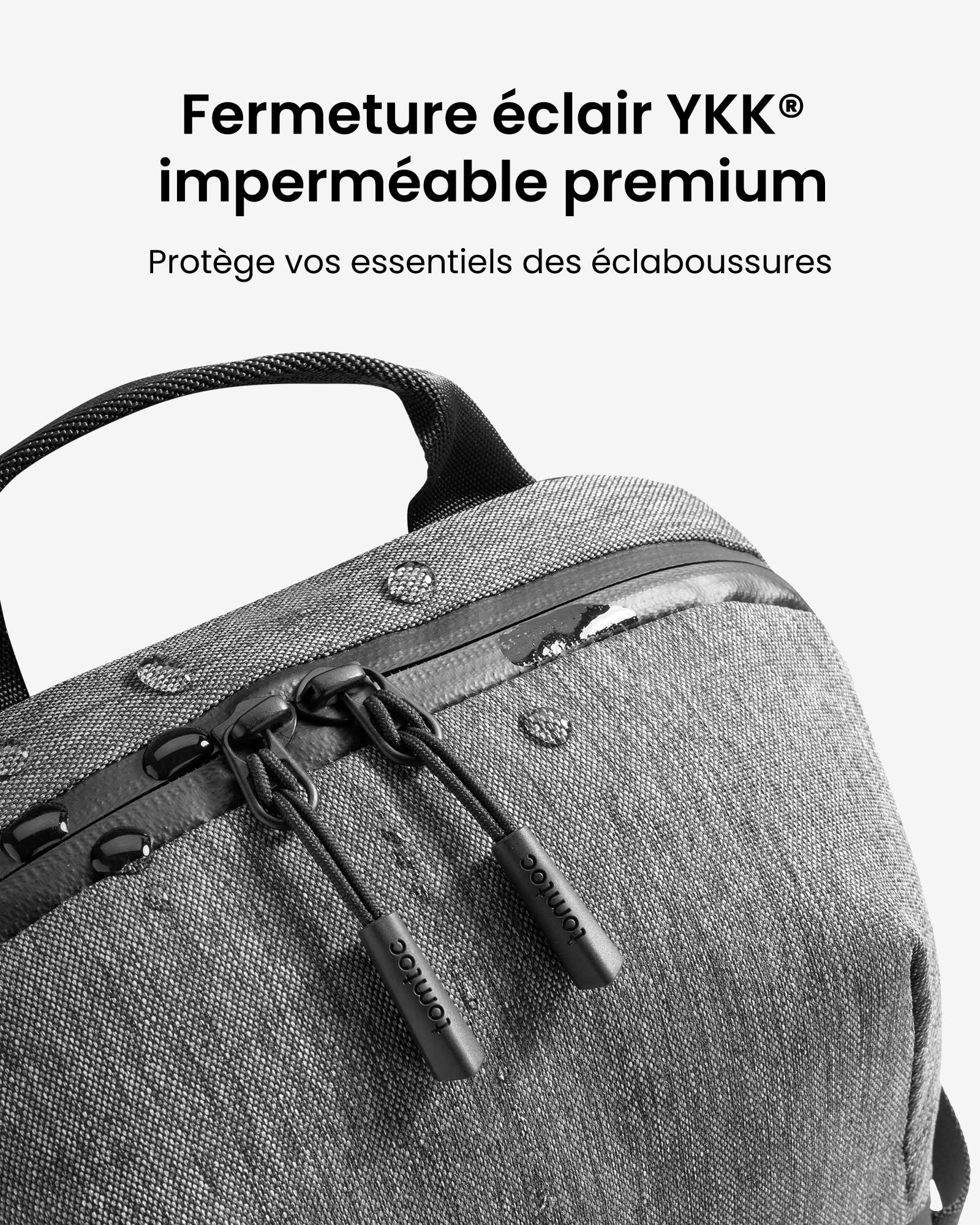 tomtoc Compact EDC Sling Bag, Sac à Bandoulière Minimaliste Crossbody pour 13" MacBook Air/Pro, 2024 13" iPad Pro M4, 13" iPad Air M2, Sac à Dos Résistant à L'eau, Usage Quotidien, Travail, Gris