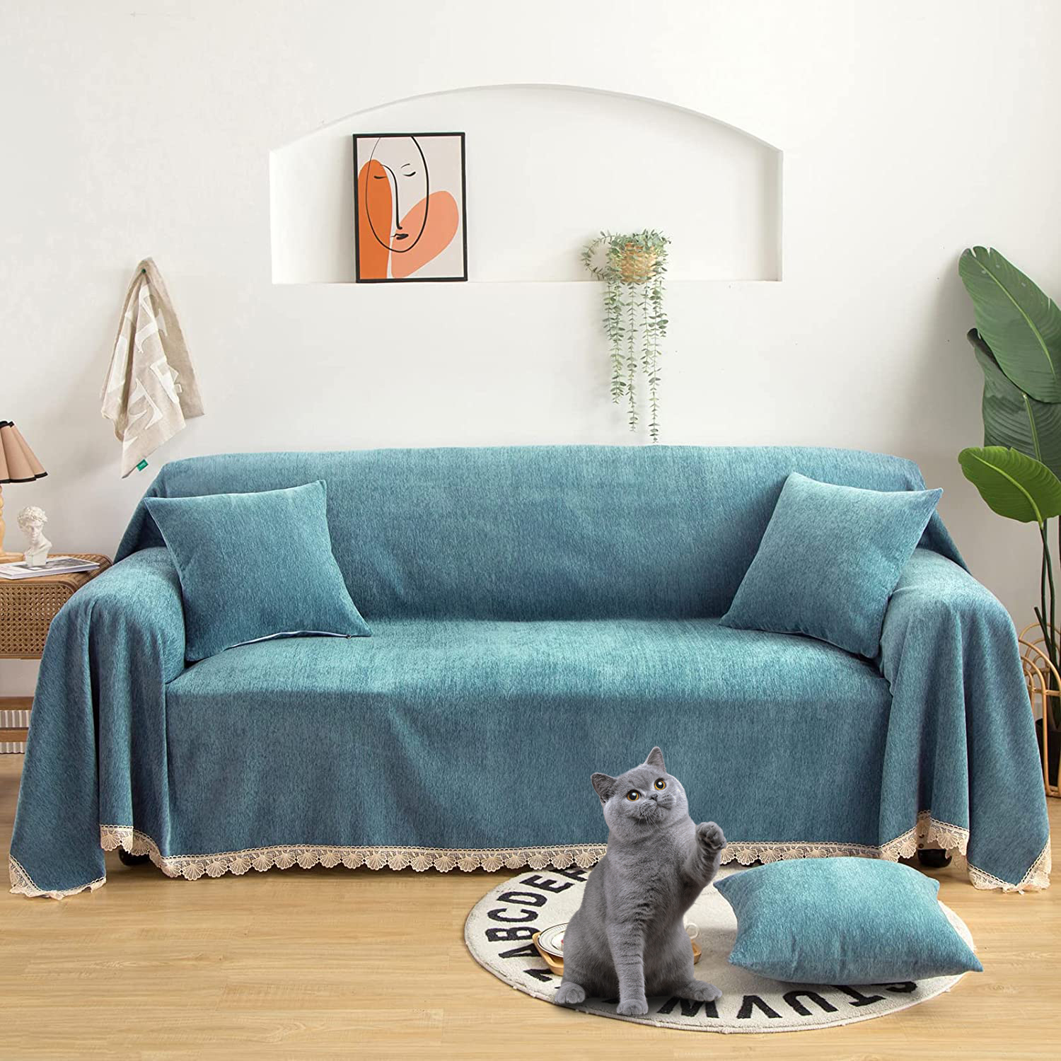 Roomlife Universal Couch Cover Loveseat Recliner Cover Chenille