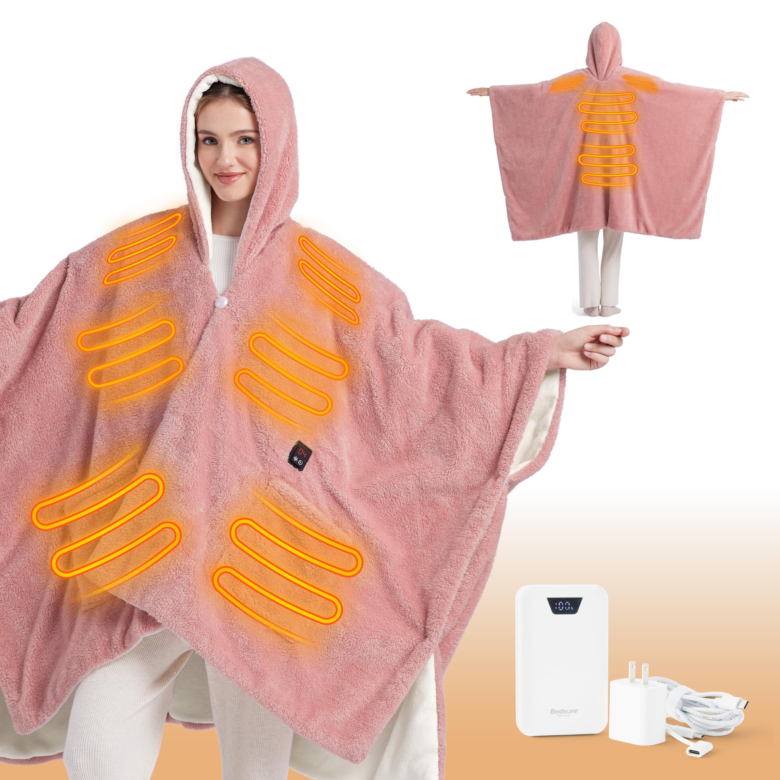 Bedsure Cordless Wearable Heated Blanket