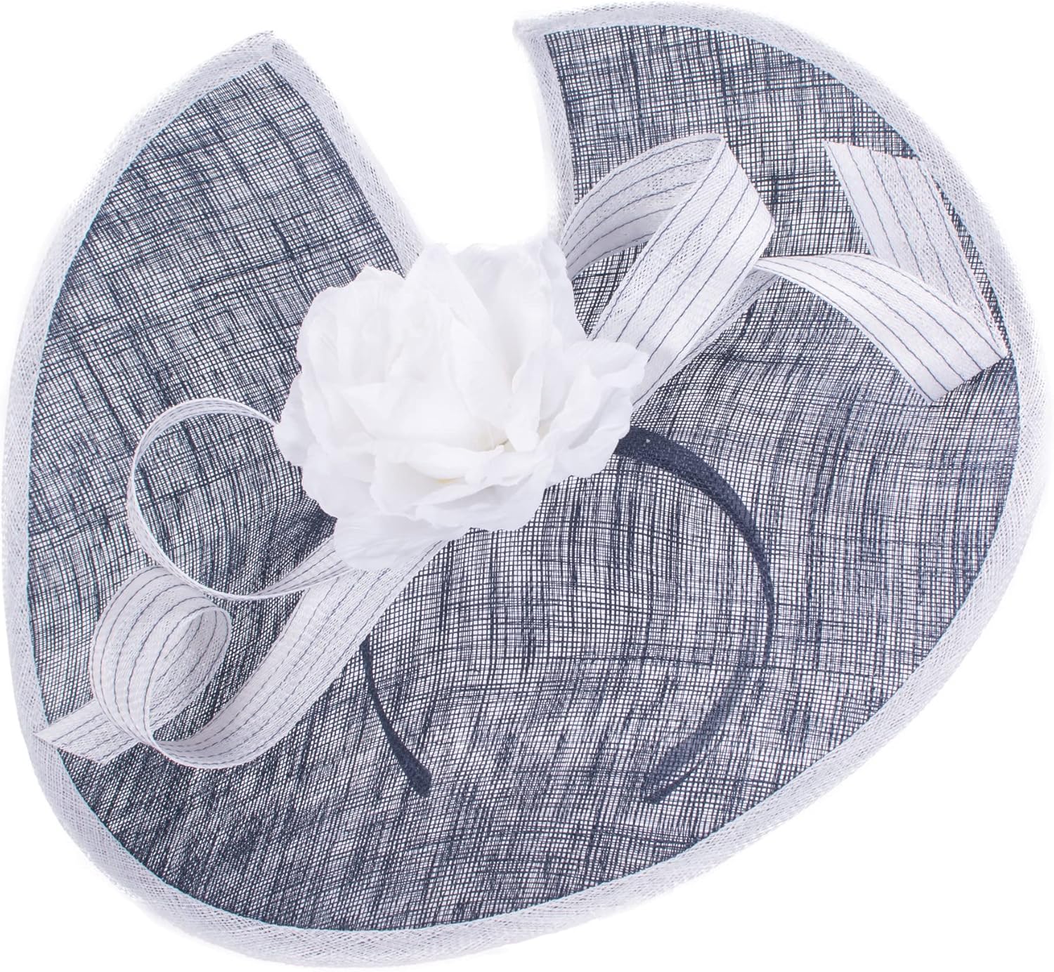 Lawliet Womens Sinamay Fascinator Wedding Occasion Church Hat Headpiece T426 Blue