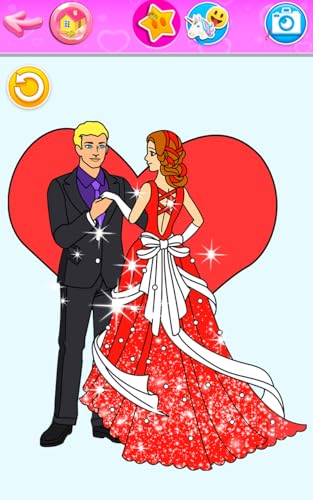Coloring Book Wedding Day - Bride & Groom Crayon Coloring Books for Kids