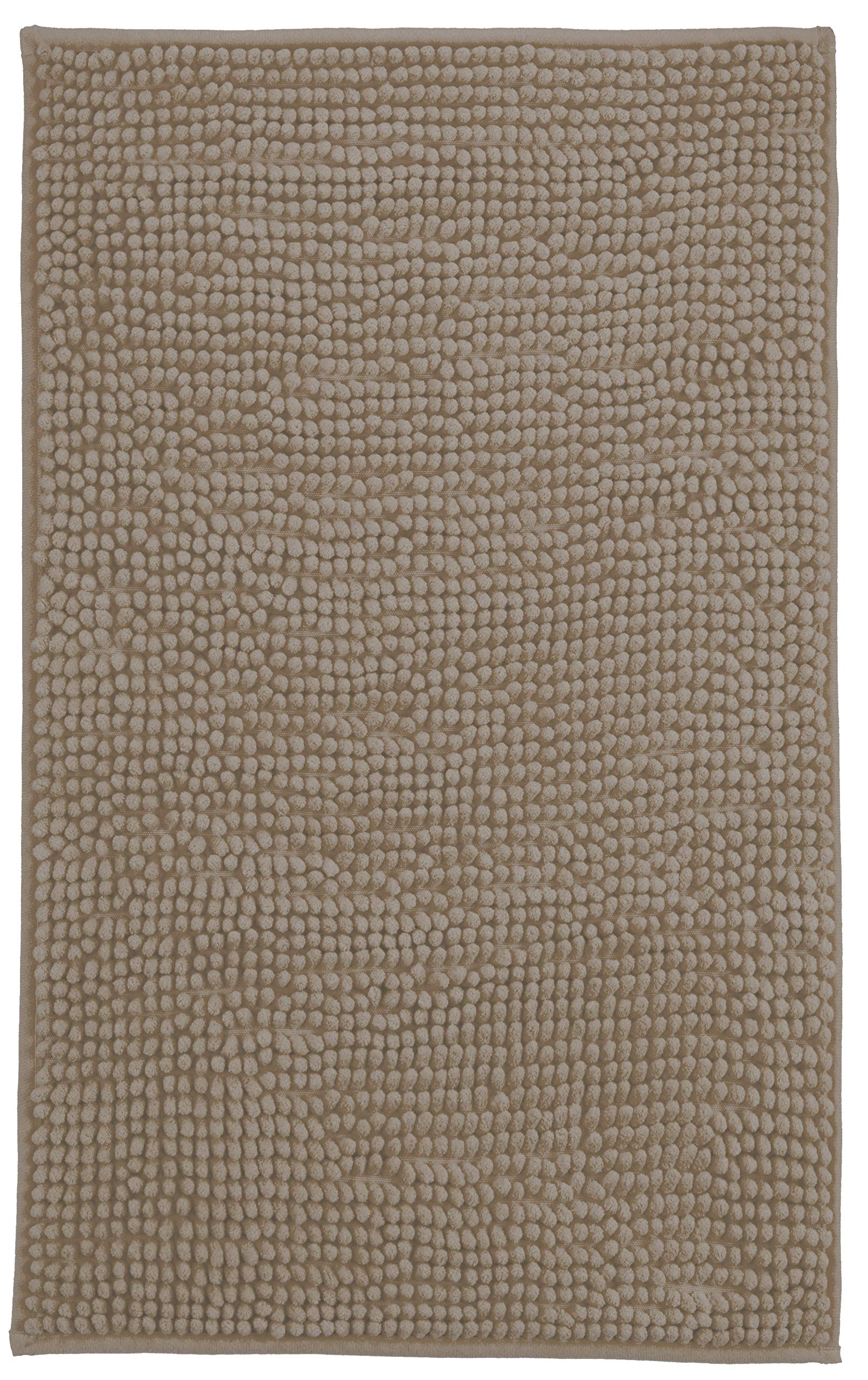 Brandseller Modern Chenille Bath Mat Shower Mat Bath Mat in Shaggy Style (50 x 80 cm, Taupe)