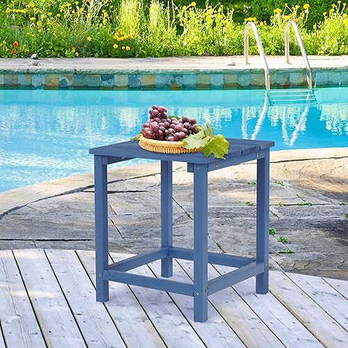 Miniatura 6 de Mesa auxiliar Adirondack de madera para exteriores, mesa auxiliar de jardín de madera de cedro, mesa auxiliar para interiores o exteriores