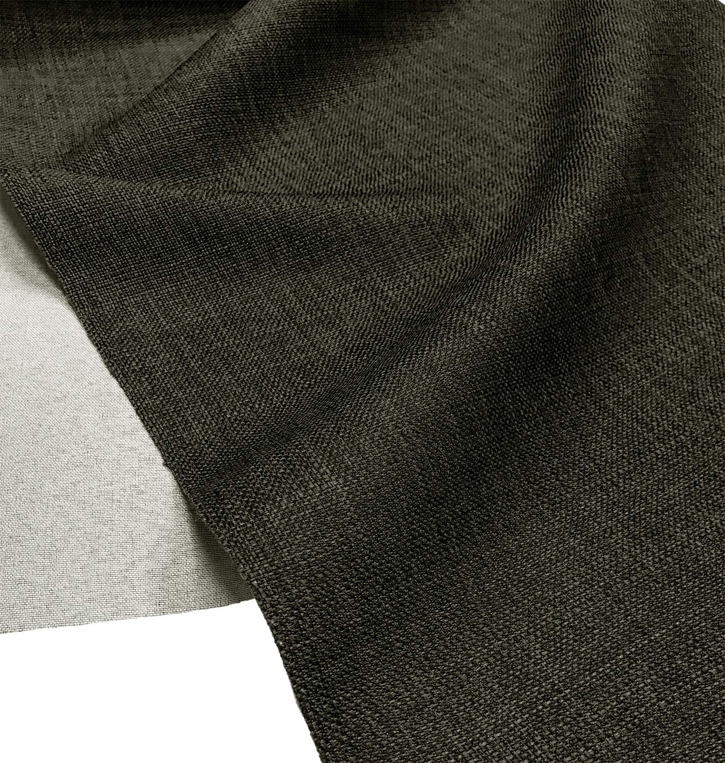 A-Express Charcoal Soft Plain Linen Look Fabric Curtains Bag Designer Clothing Material Dressmaking Upholstery 145Cm Wide - Half Metre 50Cm X 145Cm