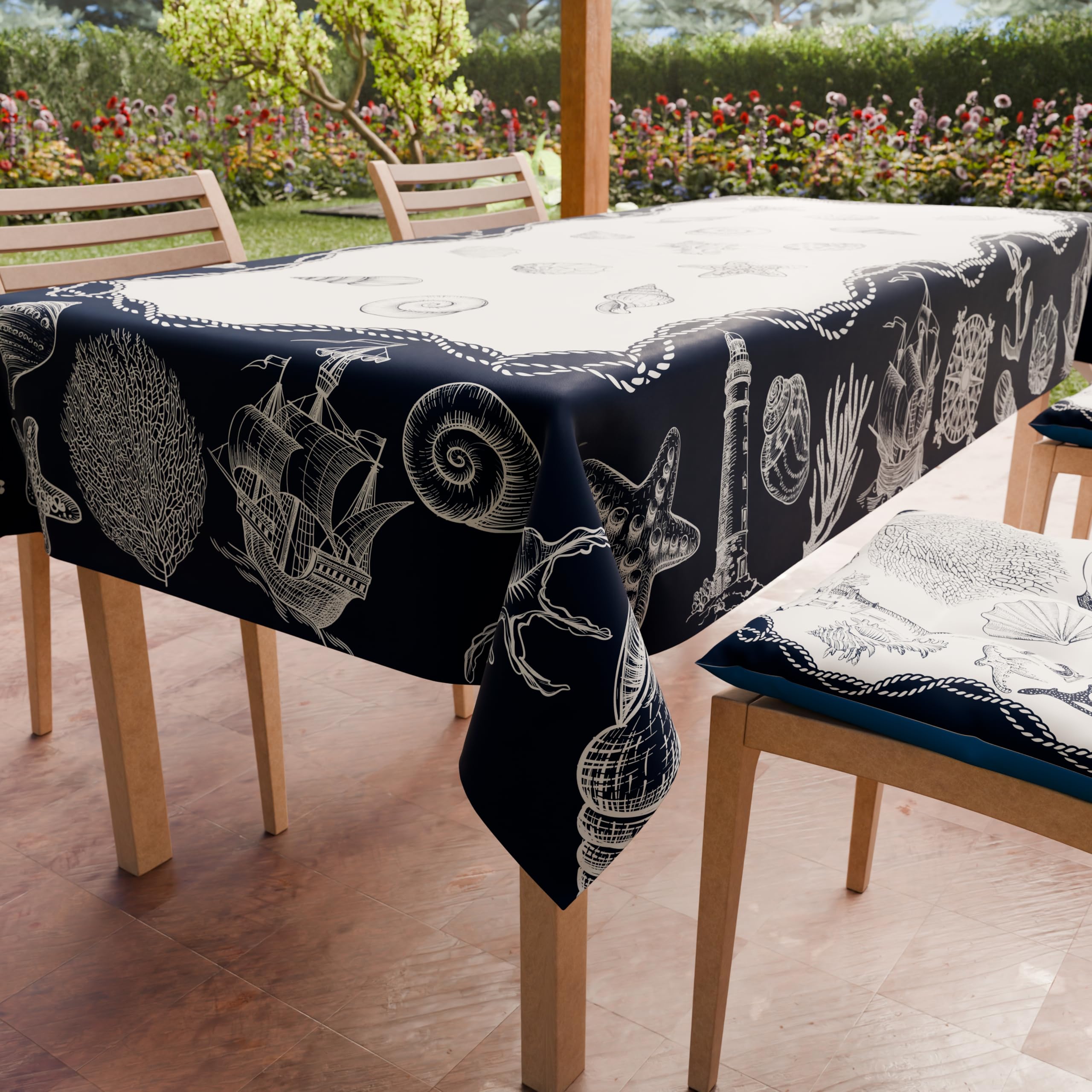 PETTI Tovaglia Antimacchia Marino 140x300 cm - Made in Italy