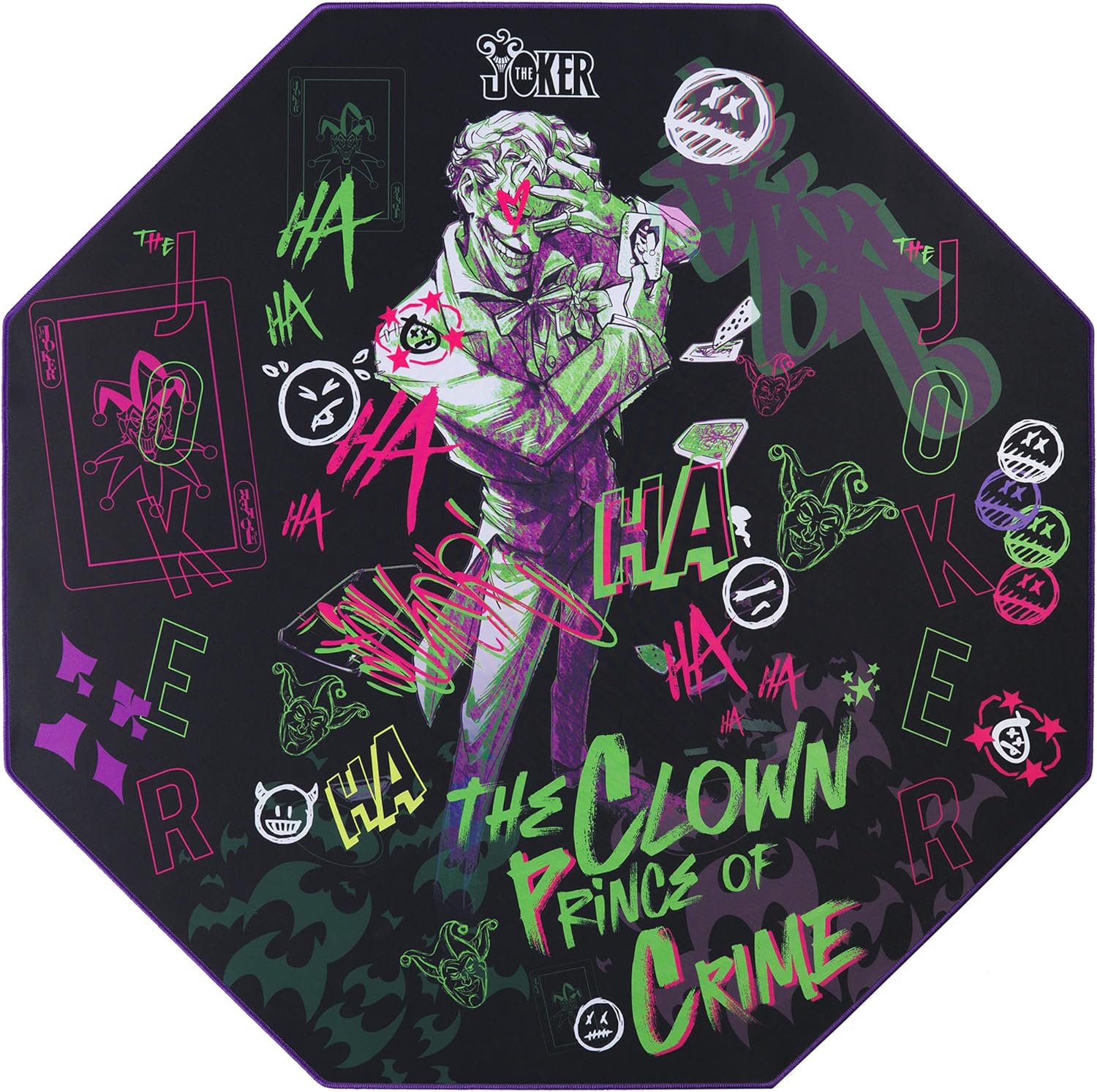 DC Comics Joker – Non-Slip Gamer Floor Mat for Gaming Chairs and Office Chairs – 39′ x 39′ DC Comics Joker – Non-Slip Gamer Floor Mat for Gaming Chairs and Office Chairs – 39′ x 39′