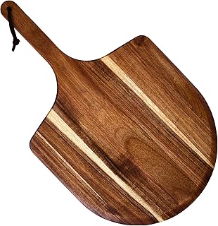 Totally Bamboo Rock & Branch Acacia Wood Pizza Peel, 13.75 Inch Wooden Pizza Paddle with Handle, Great for the Oven and Grill