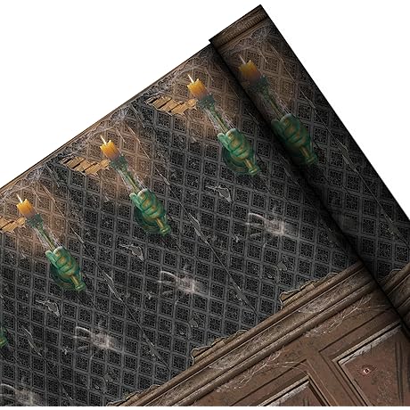 Eerie Haunted Mansion Backdrop Room Roll