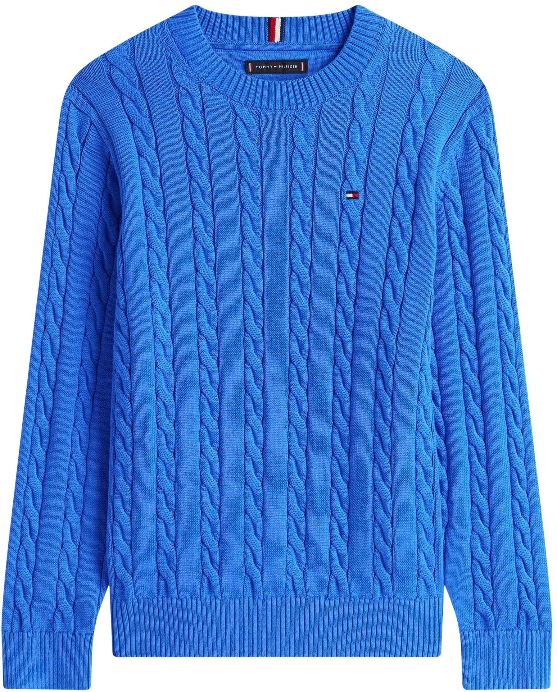Tommy Hilfiger Cotton Cable Sweater Kb0kb09753 Maglioni Bambini e Ragazzi (Pacco da 1)