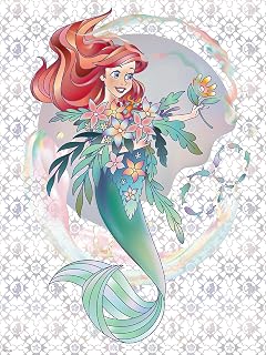 Ceaco - Disney's 100th Anniversary - Foil Puzzle - The Little Mermaid - Platinum Princess Ariel - 500 Piece Jigsaw Puzzle