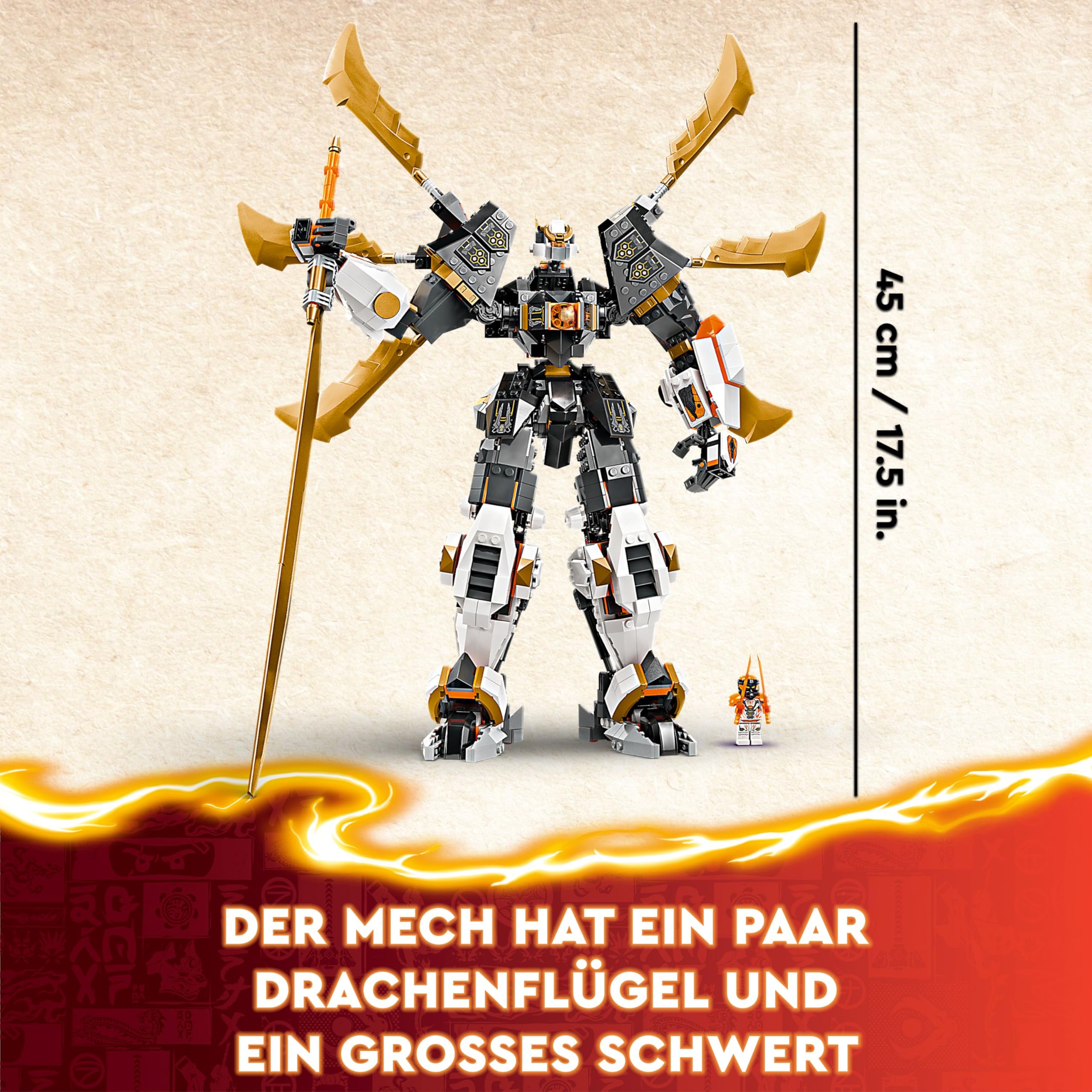 LEGO NINJAGO Coles Titandrachen-Mech, Abenteuer Spielzeug für Kinder, Ninja Spielset mit 1 Minifigur, Geburtstagsgeschenk für Jungen und Mädchen ab 12 Jahren, Fantasyspielset 71821