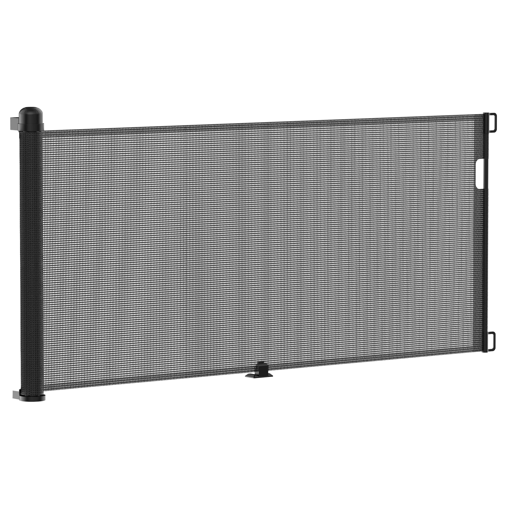 NAIZY - Barrera de protección de puerta enrollable de 0 a 300 cm, para bebé y perro, extensible para interior y exterior, color negro, LMZJ-HAG1394B