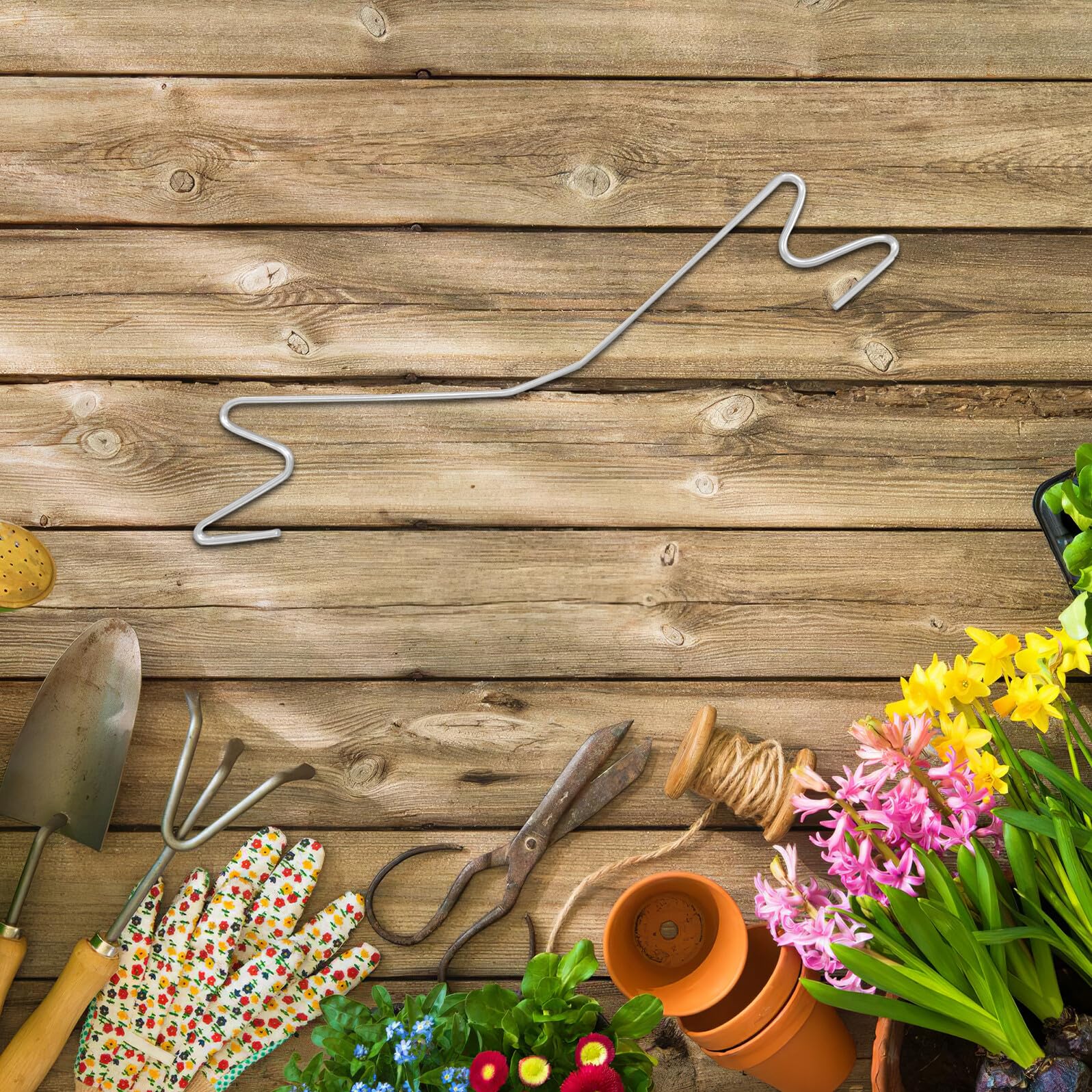 LALAFINA 30 Pezzi Ganci per Pomodoro in Ferro Argento per Supporto Piante, Facile Installazione, Promuovono Crescita Sana delle Viti, per Serra e Giardino Interno