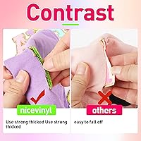 Vista 4 de NICEVINYL Parches de letras de chenilla autoadhesivas: 26 piezas de parches de letras coloridas, parches de letras universitarias, parches