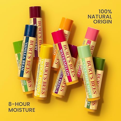 Miniatura 5 de Burts Bees - Bálsamo Labial Hidratante 100 de origen natural multi empaque Cera de abejas original fresa coco y pera vainilla con cera de abeja y