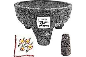 The Original Molcajete Mexicano Volcanic Rock Handmade Molcajete Bowl – Timeless, Durable, and Authentic