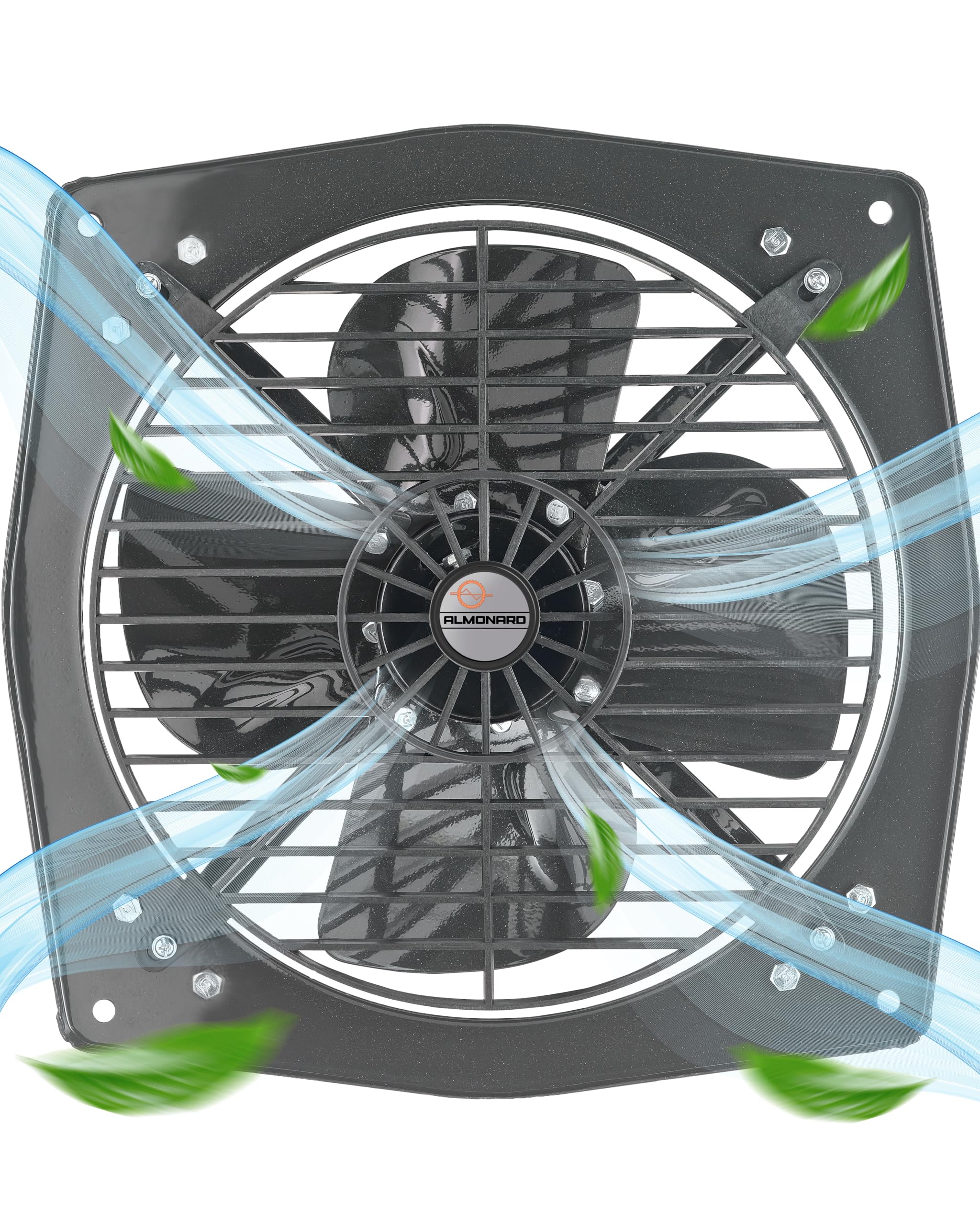 Almonard Exhaust Fan 12 Inch (305mm) - Medium Duty High Speed Exhaust Fan for Kitchen with 4 Leaf Blades, 1300 RPM, Motor Capacitor - Window Mounted Room Exhaust Fan, Powerful Suction-image-20