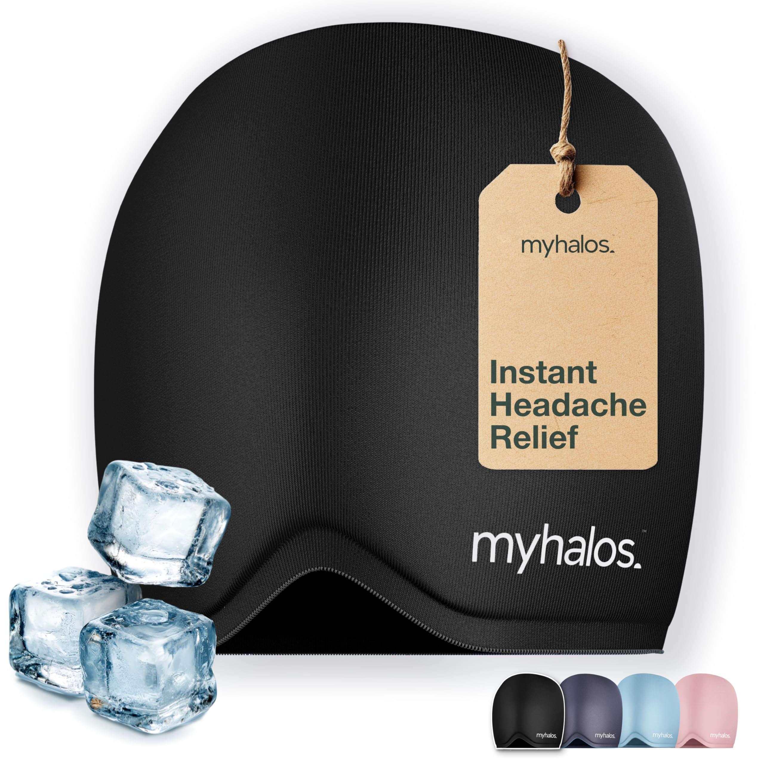 Photo 1 of MyHalos® Migraine Relief Cap, Ice Hat for Migraines, Headache Relief Cap, 30% More Gel, Hot & Cold Therapy Head Ice Pack, Cooling Headache Hat, Tension Wrap, Hangover Cap, Ice Face Mask