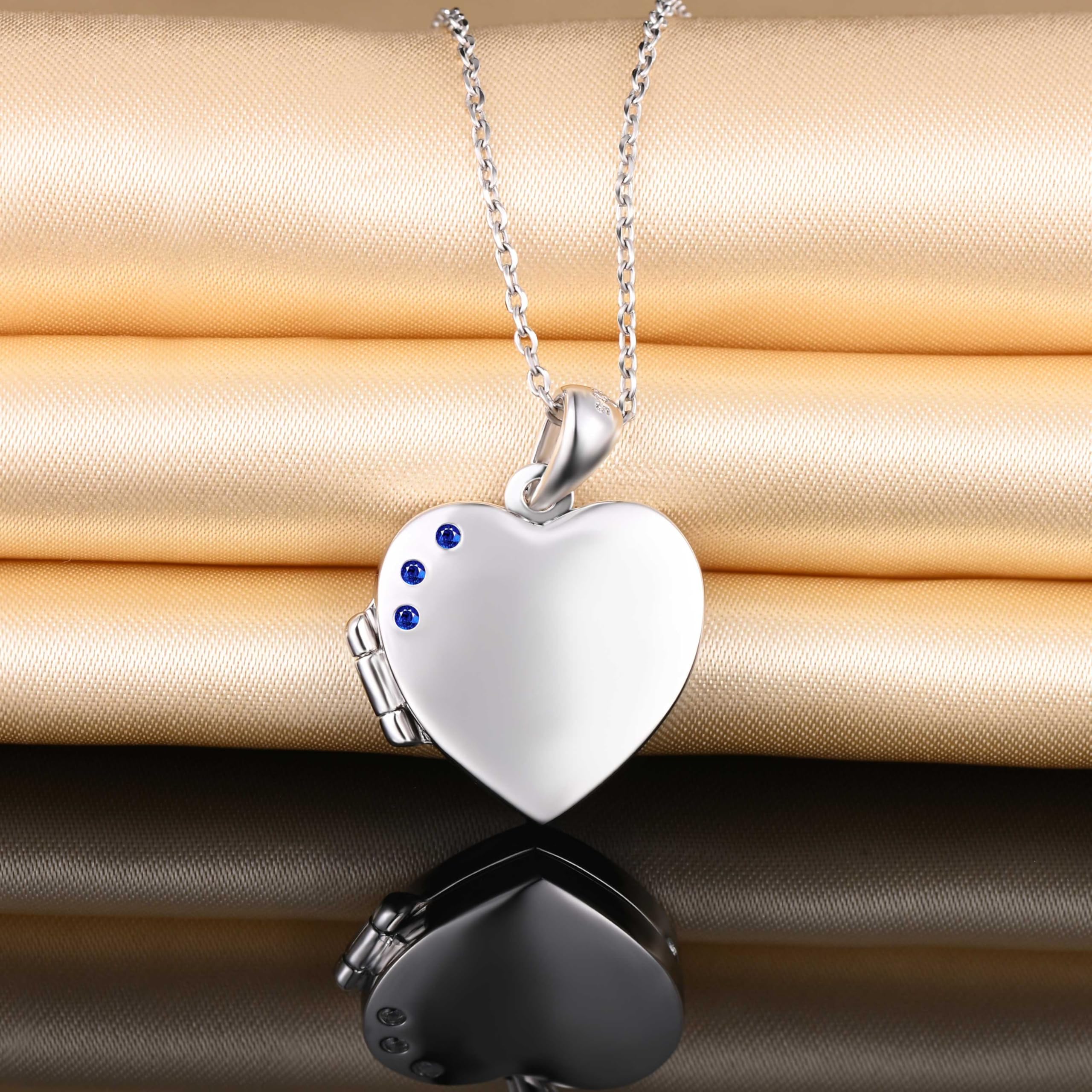 Collane ciondolo cuore con foto in argento 925 da donna ragazze Collana Medaglioni con zirconi Ciondoli apribili creativa gioielli di moda