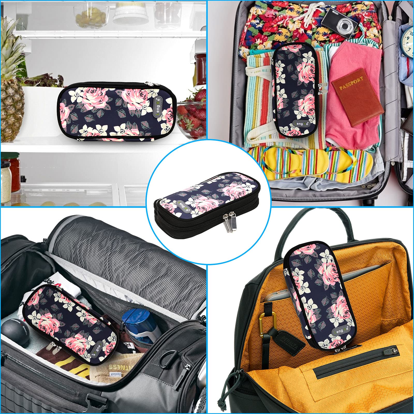 YOUSHARES Insulin Cooler Travel Case, Diabetic Cooler Bag, Portable