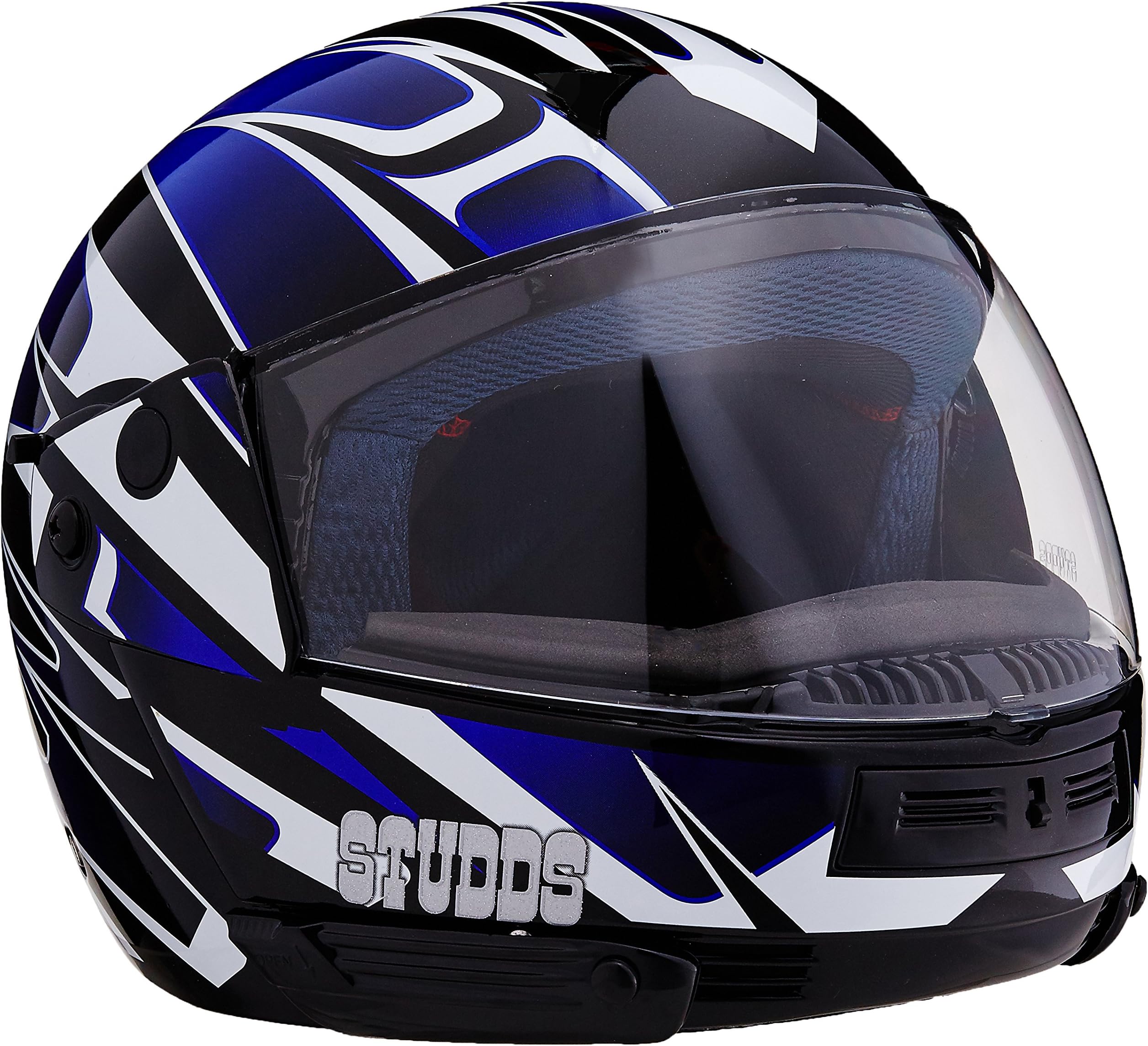Studds Ninja Elite SUPER Flip Up Full Face Helmet (Black, L) Amazon