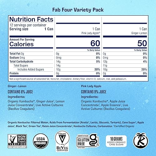 Miniatura 2 de Paquete variado de cuatro sabores fabulosos en latas por Health-Ade