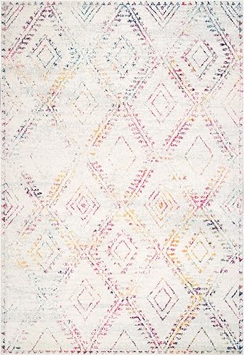 Miniatura 2 de nuLOOM Cherelle - Alfombra geométrica de área, 5 pies x 7 pies 5 pulgadas, multicolor