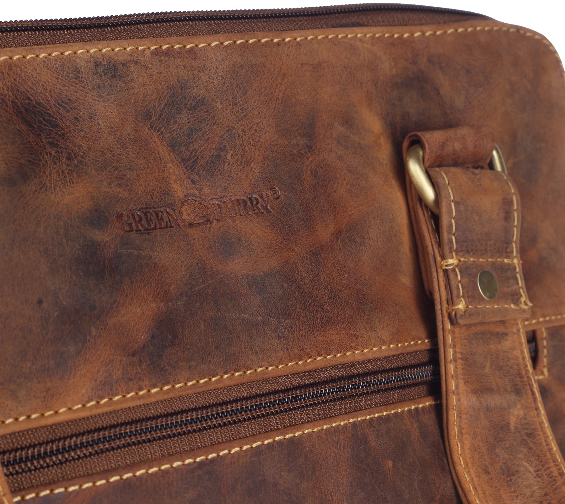 Greenburry Vintage Umhängetasche Henkeltasche 37x8x26cm