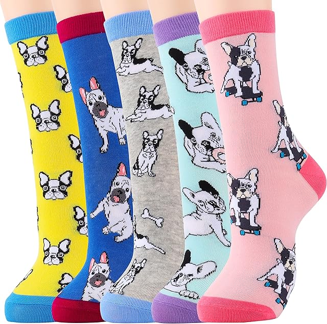 Belloxis Sloth Dog Socks Women Funky Fun Socks Sausage Dog Gifts Size: 4-7