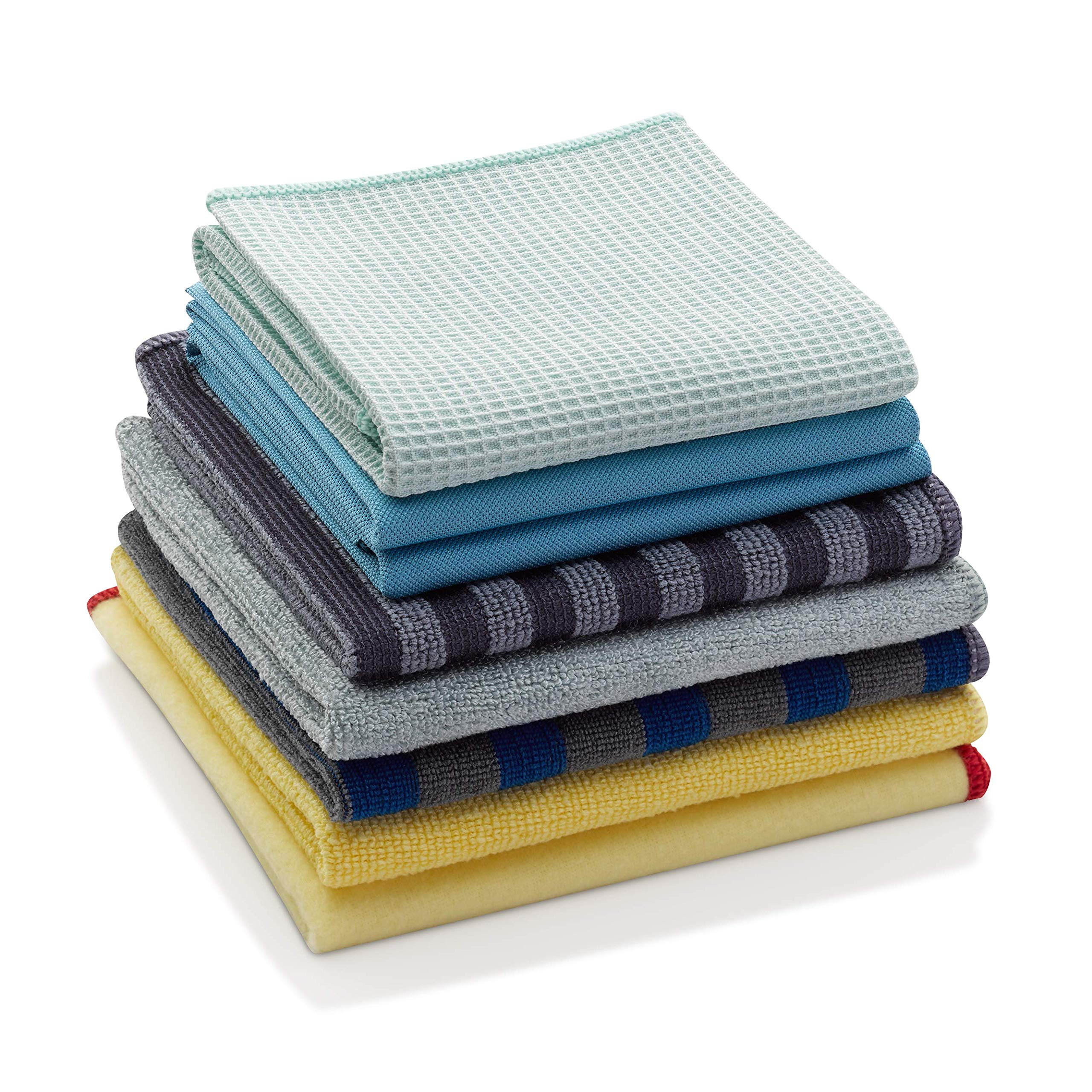 E-Cloth Microfiber Home Cleaning Set for Nontoxic Cleaning with Just Water, 8 Cloth Set