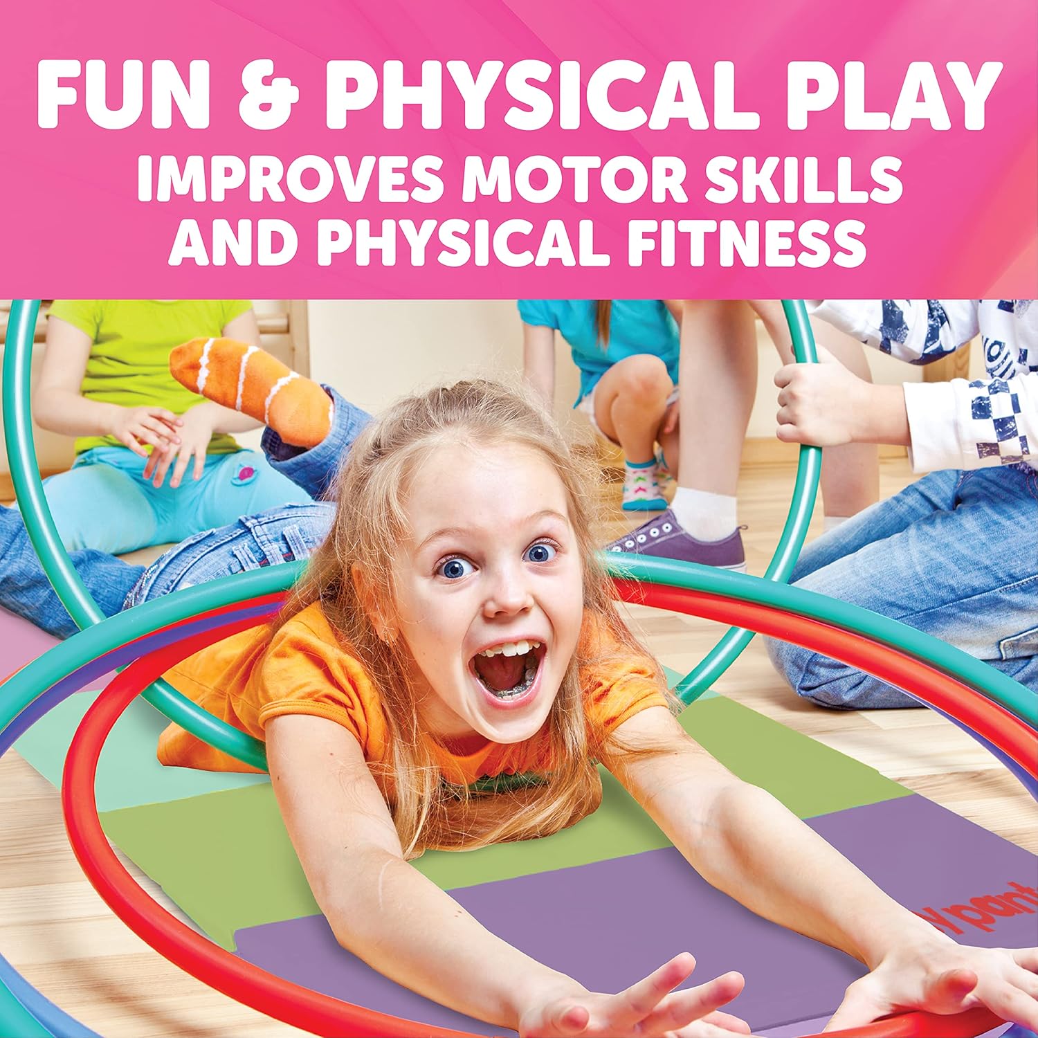 Antsy Pants Tumbling Mat, Soft and Study Foam Tri-Fold Exercise Mat, Gym Mat For Kids for Gymnastics, Training, Home Exercise (Pastel Colors) : Everything Else