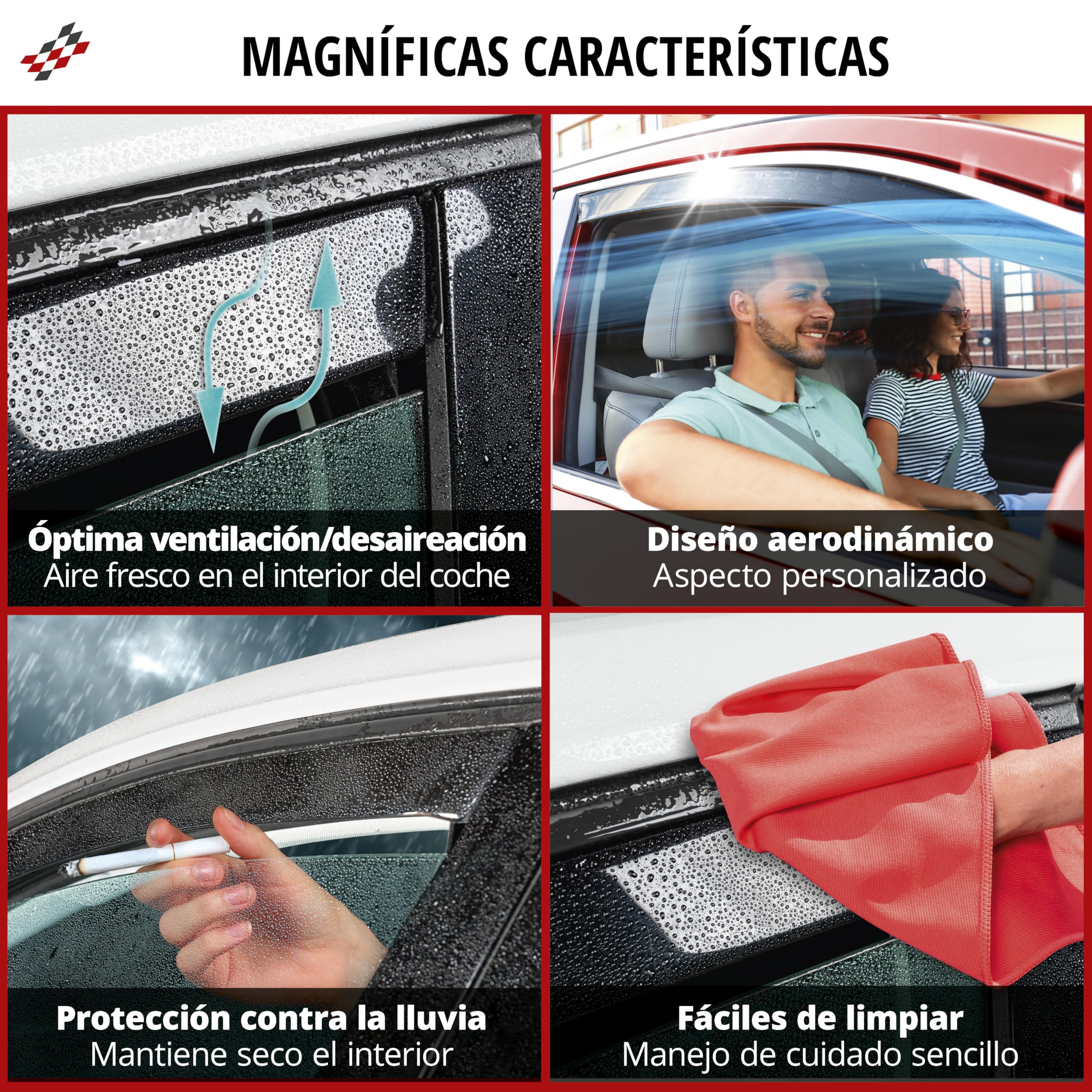 WALSER deflector de viento compatible con Porsche Cayenne (9PA) 09/2002-12/2010, VW Touareg 10/2002-01/2013