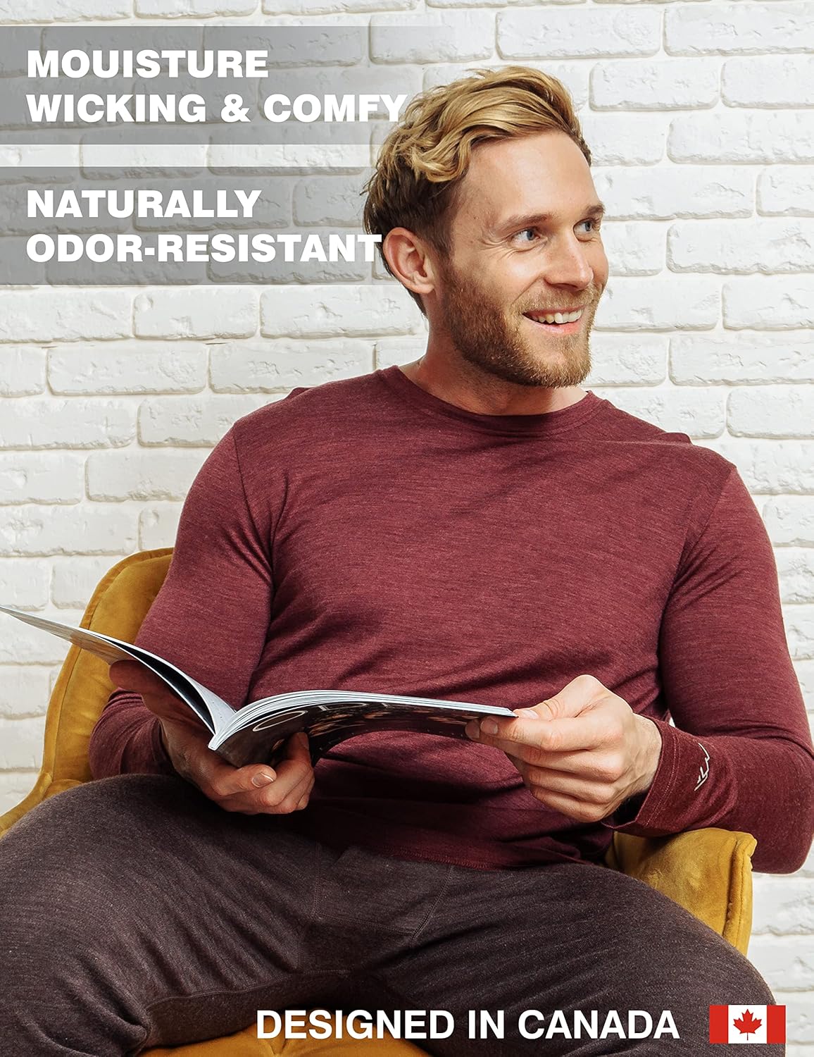 Merino Wool Long Sleeve Base Layer for Men – 100% Wool Thermal Shirts and Socks - Image 4