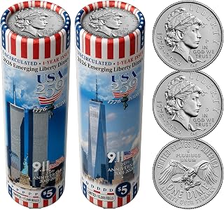 2026 P & D Set Emerging Liberty 1776-2026 Dime Rolls • World Trade Center 9/11 • 25th Anniversary Limited Edition Coin Rolls