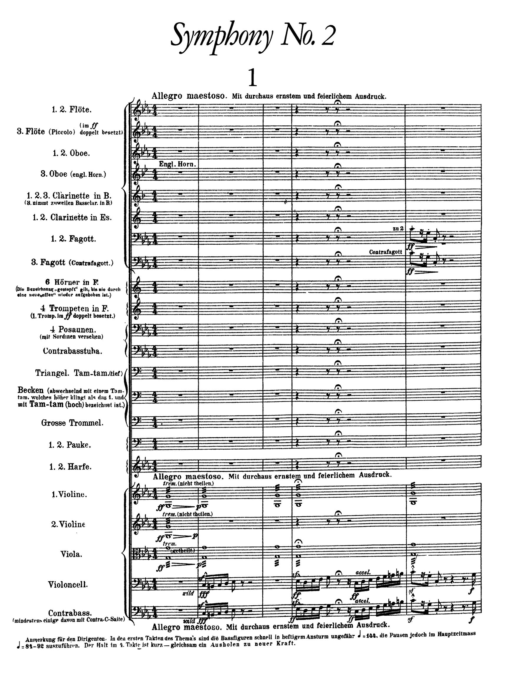 Symphonies Nos. 1 and 2 in Full Score for Orchestra
