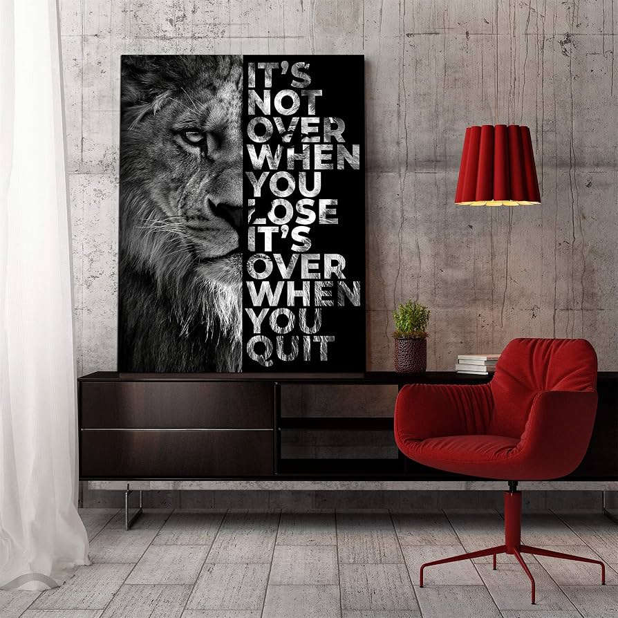 Amazon.com: Lion Inspirational Wall Art Entrepreneur Quotes Its