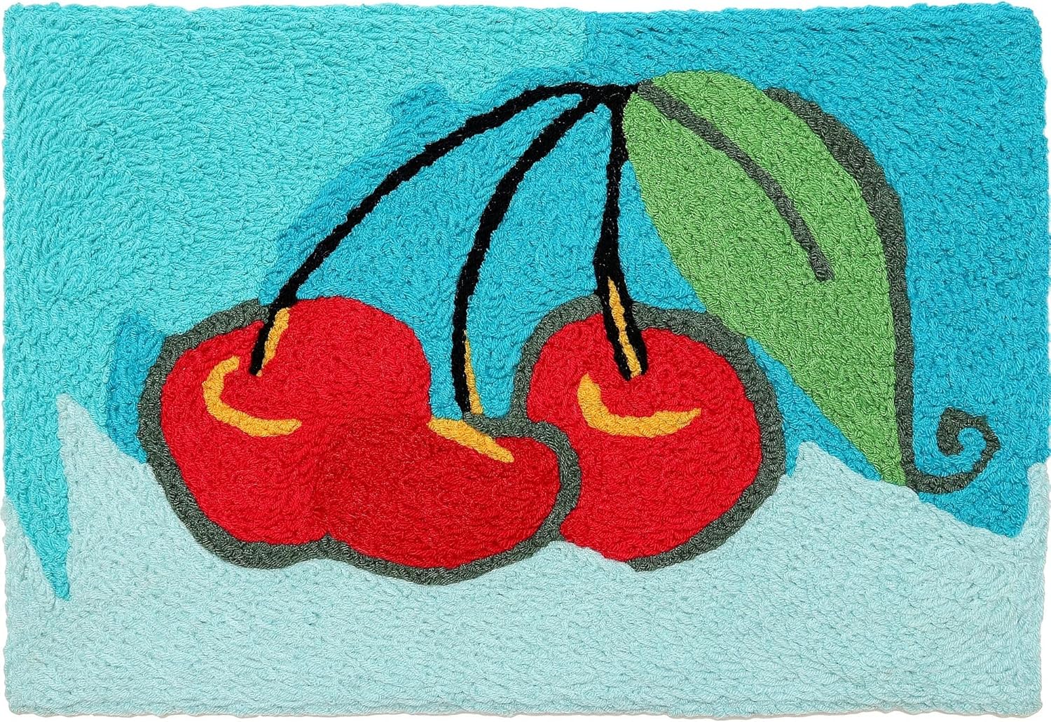 Jellybean Luscious Cherries Accent Washable Rug 20" x 30" Doormat